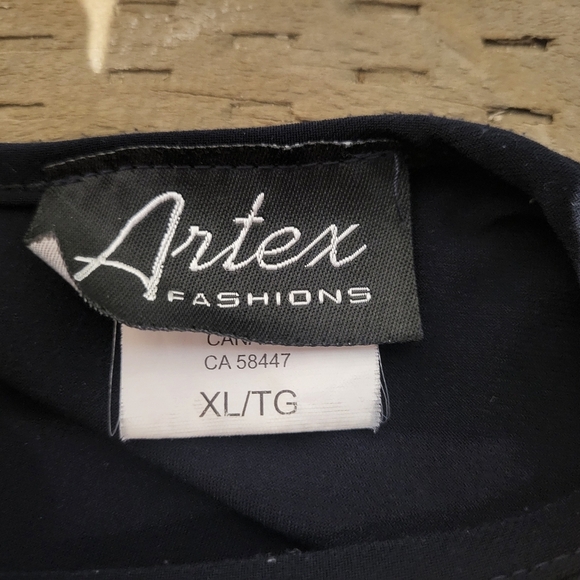 Artex Floral Striped Women's Top - Picture 2 of 4